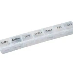 (화이트) 일주일 알약통 휴대용/여행용/출장용/약통/약케이스/약보관통/영양제/보관통/약소분통/캡슐/보관