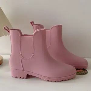 여성 여름 장마 패션 첼시 무광 레인부츠 레인18N