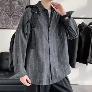 3컬러 남성 체크 패턴 디자인 긴팔 셔츠 IS-JK21N