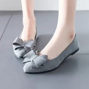 3컬러 고급스런 스웨이드 리본 플랫로퍼 F708