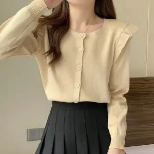 간절기 패션 데일리 여성 프릴 니트 가디건 LK-G024