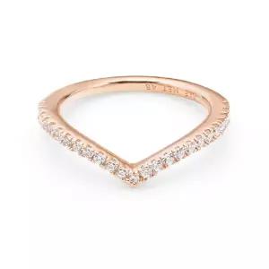 반지 186316CZ 쉬머링 위시본 로즈 반지