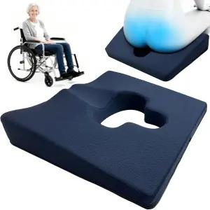 리브쿠비 젤 휠체어 시트 쿠션 엉덩이용 침대 의자용 헤모로이드 베개 압력 메모리 폼 시아티카 콕시엑스