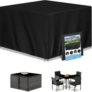 Wanocean 파티오 가구는 방수 기능을 갖추고 있으며 55x55 야외 커버와 수납 가방 테이블 및 의자 비