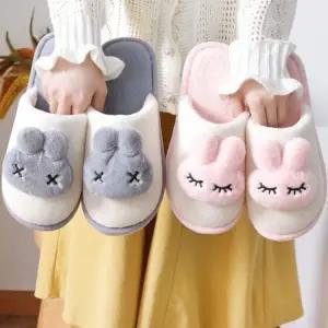 여성 털슬리퍼 코믹 털실내화 거실화 사무실 슬리퍼_24923750