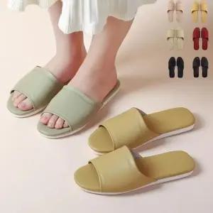 슬리퍼 편안한 거실화 하우스웨어 고급 가죽 실내_24923479