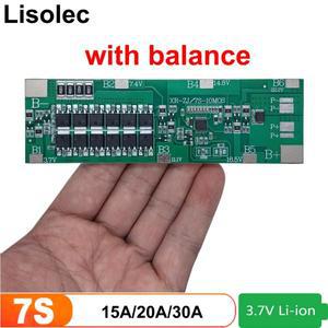 리튬 이온 배터리 팩용 보호 보드, 7S 24V BMS, 밸런스 15A 20A