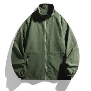 키체샵 남친 캐주얼 가을 바람막이 프린트 차이나 야상 야상사파리 재킷 HO3