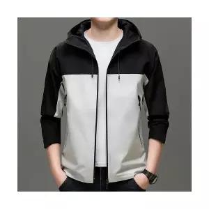 키체샵 남성 야상사파리 자켓 봄 가을 야상 후드 상의 트렌드 배색 탈부착 캐주얼 코트 HO3