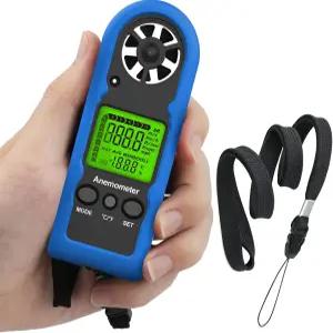 고예르네스 휴대용 풍속계 공기 유속 cfm 측정 장치용 미니 디지털 HVAC 야외 항해 촬영 드론 비행 816B용