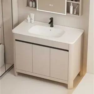 대형 세면대 수납장 900 북유럽풍 간이 욕실 거울장 하부