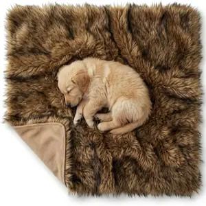 소형 중형 및 대형견을 위한 방수 반려견 담요 소파 침대 자동차용 인조 모피 반려동물 던지기 부드럽고