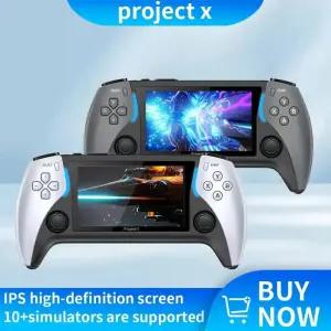 Coopreme Project X 4.3 인치 고화질 Ips 스크린 휴대용 게임 콘솔은 듀얼 조이스틱 용 Ps1 아케이드 Hd 출