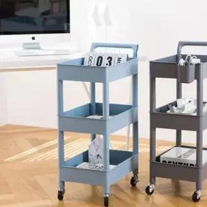 화장품트롤리 마이룸 3단 트롤리 이동형 다용도 미용 소품 카트 1P