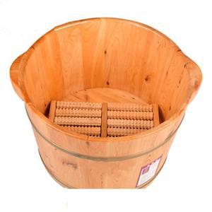 원목 편백나무 족탕 히노끼 하이 싱글 귀 25 A 발 더블 피트 족욕통 버킷 원형