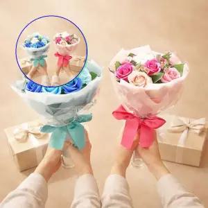 쌍문상회 지금 필요한 코튼로즈 비누꽃 꽃다발 성년의날 생일 선물