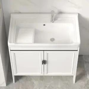 세탁 싱크대 애벌빨래 간이 개수대 세라믹 보조 워시볼 카페 사무실 베란다