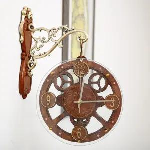 데일리데코 미니 톱니 양면 벽시계