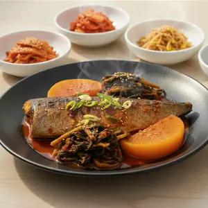 [단짠예찬] 오션쉐프 화덕에 구운 순살 고등어 시래기 무조림 330gx3팩