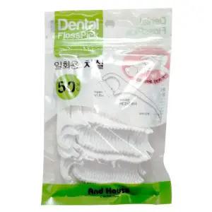 [콩심팥심]일회용 치실 50P 이쑤시개 치간 칫솔 틈새 1회용