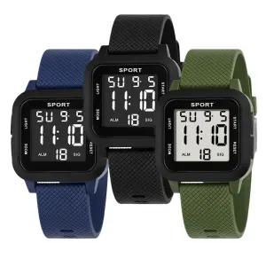 전자 뉴 스퀘어 정장 패션 디지털 학생 남자 남성 여성 여자 손목 시계