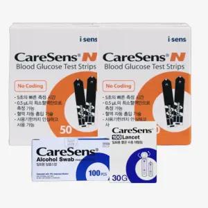 케어센스N 혈당 시험지 100매 당뇨 측정 검사지 아이센스 측정지 체크지