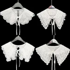 [비케이엠_63]포인트 레이스케이프 아이템 페이크 넥 카라