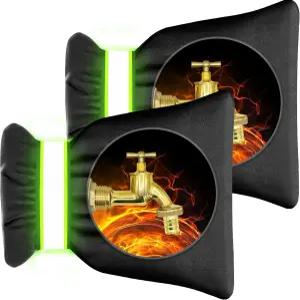 겨울용 DELUX 야외 수도꼭지 커버 9.05인치 H X 6.89인치 W 2팩 동결 보호용 정원 양말 재사용 가능한 방수