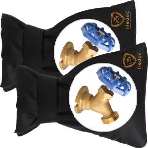 겨울철 동파 방지를 위한 헤독 프로 야외 수도꼭지 커버 6인치 W x 8.2인치 H 겨울 단열 양말 호스 비브