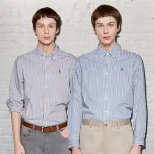 헤지스 [25FW][2컬러 택1] 남성 져지 스트라이프 캐주얼 셔츠 HZSH5D334 468818