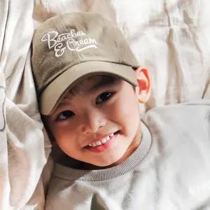 [비치스앤크림_키즈]비치스앤크림 레터링 캠프캡-카키(Beaches And Cream Lettering C
