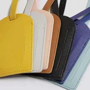 분실방지 컬러풀 레더네임텍 캐리어 이름표 여행용