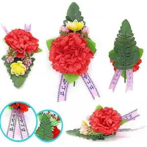 카네이션 단체 100개 옷핀포함 행사 조화 A형abc997