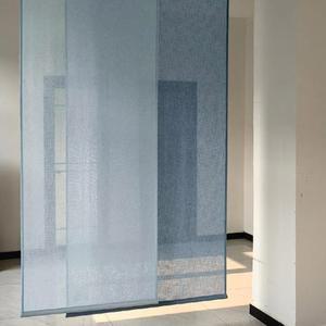 모시 커튼 조각보 린넨 길이 분리 60x200cm 장대 블루 현관 76cm 마운틴 가리개