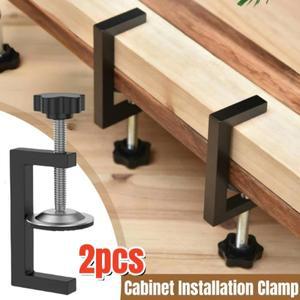 2Pcs 캐비닛 설치 클램프 10-57mm 조정 가능 G 형 서랍 작업 휴대용 고정 클립 목공 도구