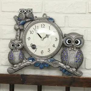 [하프클럽/셀러허브]데일리데코 엔틱 토머 부엉이 초무소음 탁상시계