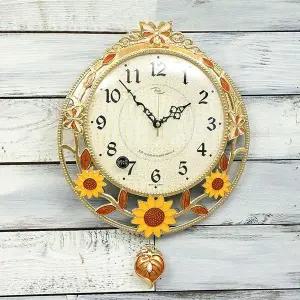 [하프클럽/셀러허브]데일리데코 러버블 로얄 무소음 해바라기 추 시계