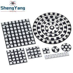 RGB LED 램프 패널 모듈 레인보우 정밀 4 8 12 16 채널 WS2812 WS 2811 5050 5V 1 비트 24