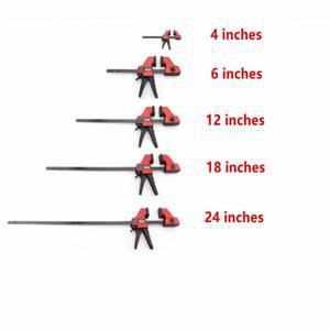 목공 F 클램프 퀵 래칫 클립 헤비 듀티 바 키트 DIY 수공구 4 인치 6 12 1-4개