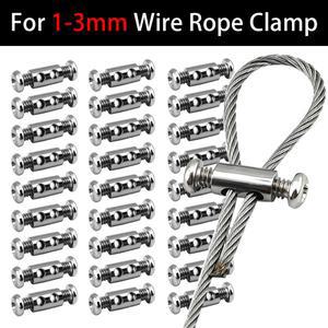 1.5/2/3mm 강철 와이어 로프 케이블 클램프 금속 구리 클립 조절 가능 나사 고정 장치 슬링 패스너 액세서
