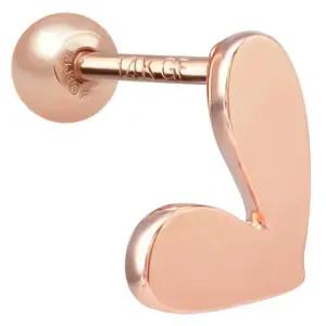 [미니아트] 14K 골드필드 핀 러비 하트 로즈골드 피어싱 한쪽