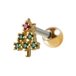 [미니아트] 써지컬 스틸 트리 크리스마스 패션 피어싱 한쪽