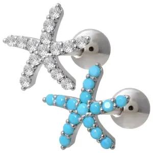 [미니아트] 써지컬 스틸 불가사리 큐빅 별 패션 피어싱 한쪽