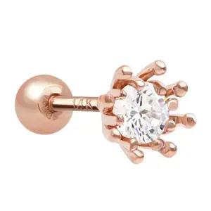 [NS홈쇼핑][미니아트] 14K 골드필드 핀 버블 큐빅 포인트 로즈골드 피어싱 한쪽..[35843778]