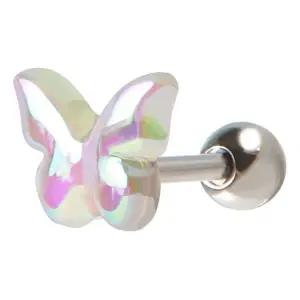 [NS홈쇼핑][미니아트] 써지컬 스틸 오로라 나비 패션 피어싱 한쪽[35843821]