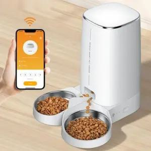 강아지자율배식 대형견자동급식기 사료기계 자율급식 2구