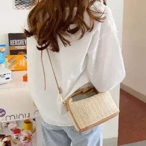 여자 러블리 미니 사이즈 라탄 밀짚 크로스 토트백 여성핸드백 미니토트백