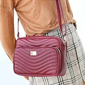 사각 웨이브 퀼팅 크로스 데일리 러블리 여성가방 미니크로스백 크로스 여성핸드백