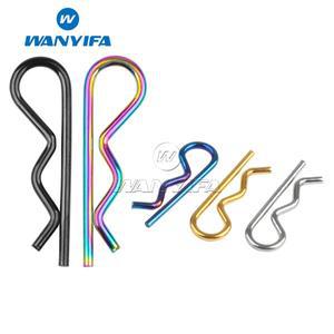 Wanyifa 티타늄 R 타입 용수철 코터 핀 웨이브 모양 클립 클램프 자동차 모터 자전거용 헤어 트랙터 핀