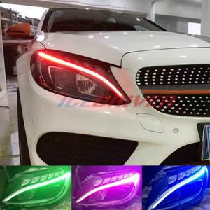 메르세데스 벤츠 호환 C 클래스 DRL RGB 다색 LED 보드용 Icedriver  w205 AMG c63 2014-2019 주간 주행등
